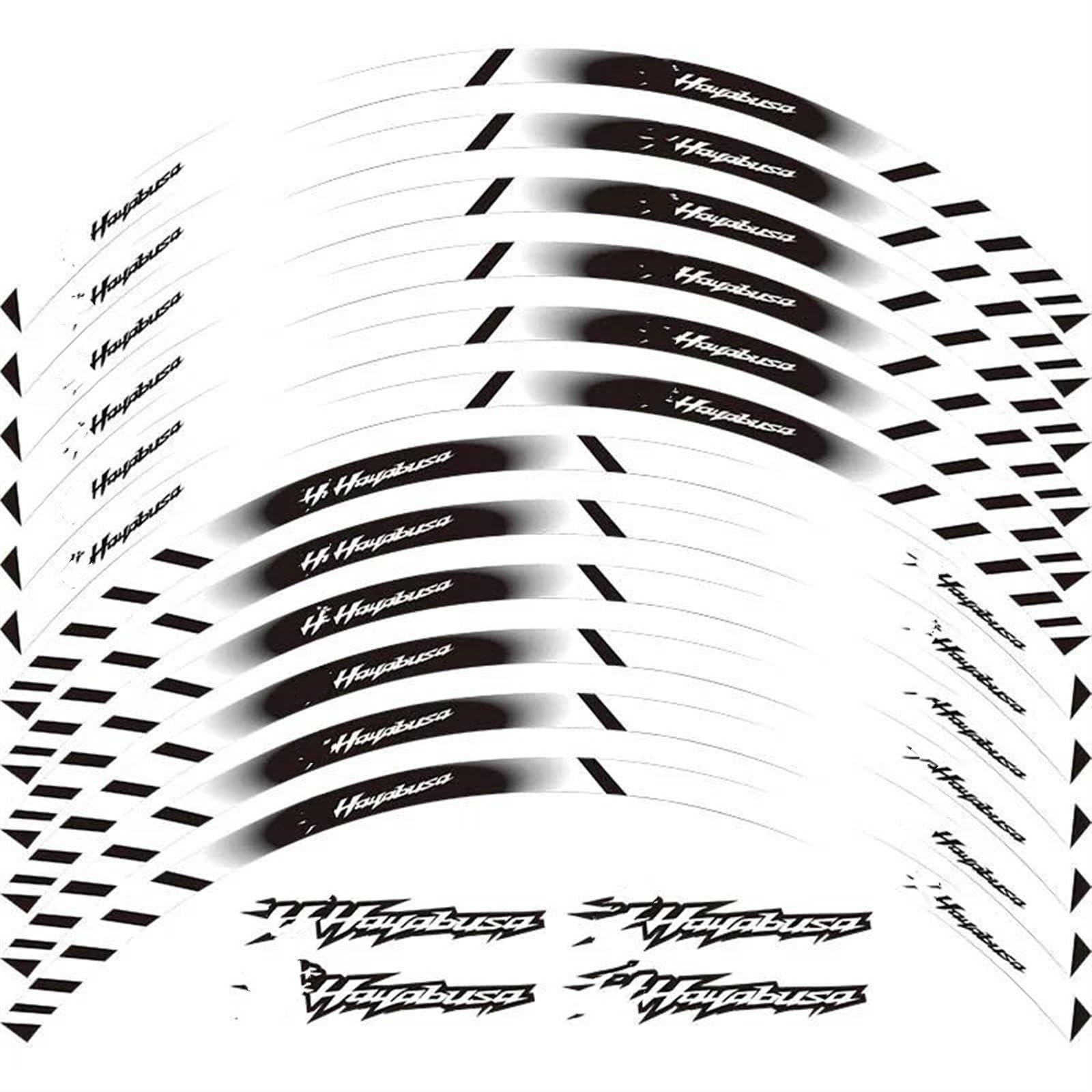Motorcycle Wheel Stickers Rim Motorbike Decals for Suzuki for Hayabusa GSXR1300 GSX1300R GSXR1300R Decorative(Color3)
