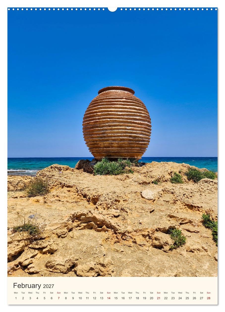 A feast for the eyes - Crete (High Quality Premium Wall Calendar 2027 DIN A2 portrait),CALVENDO 12 Month Wall Calendar: Fantastic views of the sea