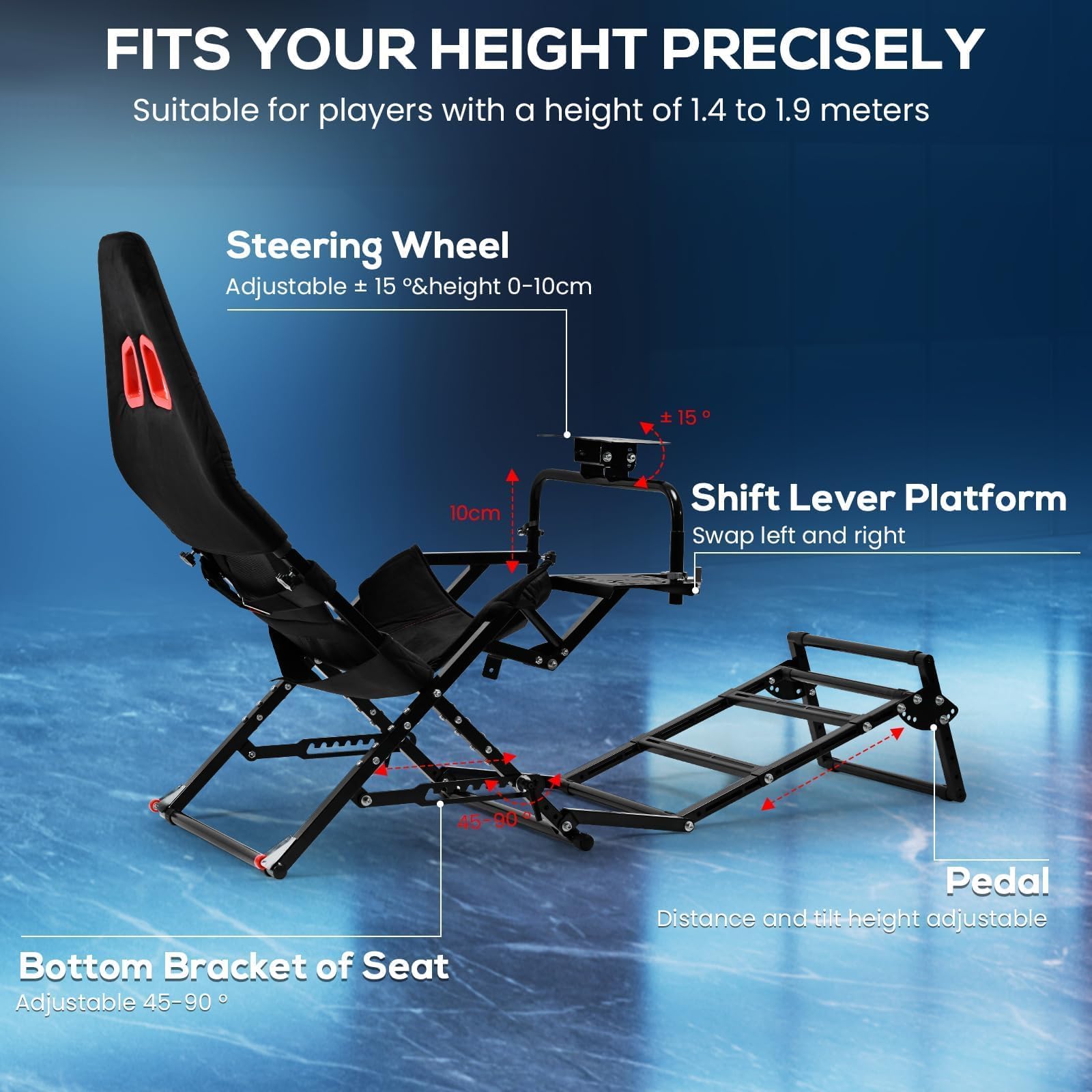 Amazon.com: Gazzyt Foldable Racing Simulator Cockpit Fit for
