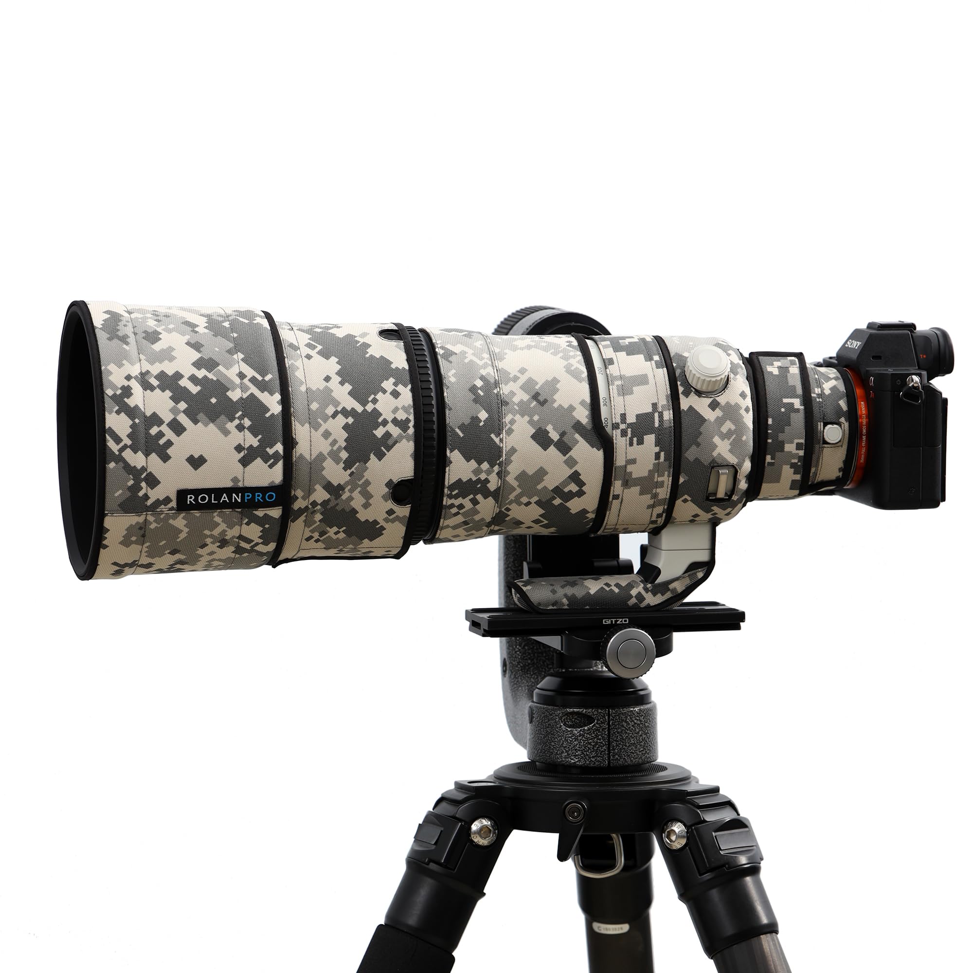 Rolanpro Housse de protection imperméable camouflage pour Sony FE 100-400 mm F4.5 GM OSS Lens Sleeve Protective Sleeve Case Clothing-#UCP camouflage imperméable