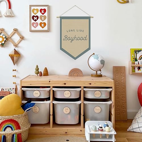 Miniatura 88 de Decoración de pared azul marino para habitación de niños, decoración de pared para dormitorio de niños, decoración de habitación de niños, Azul