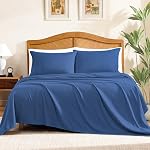 ClevaHome Ensemble de feuilles Queen, 4-Piece Feuilles de lit pour lit Queen Size, Léger & Super Soft Easy Care Microfibre – Remplissage & Ensemble de lit résistant au faux avec poches profondes de 14' (Mustard)