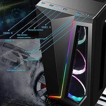 Amazon | ミドルタワー PCケース デスクトップシャーシ 高速転送