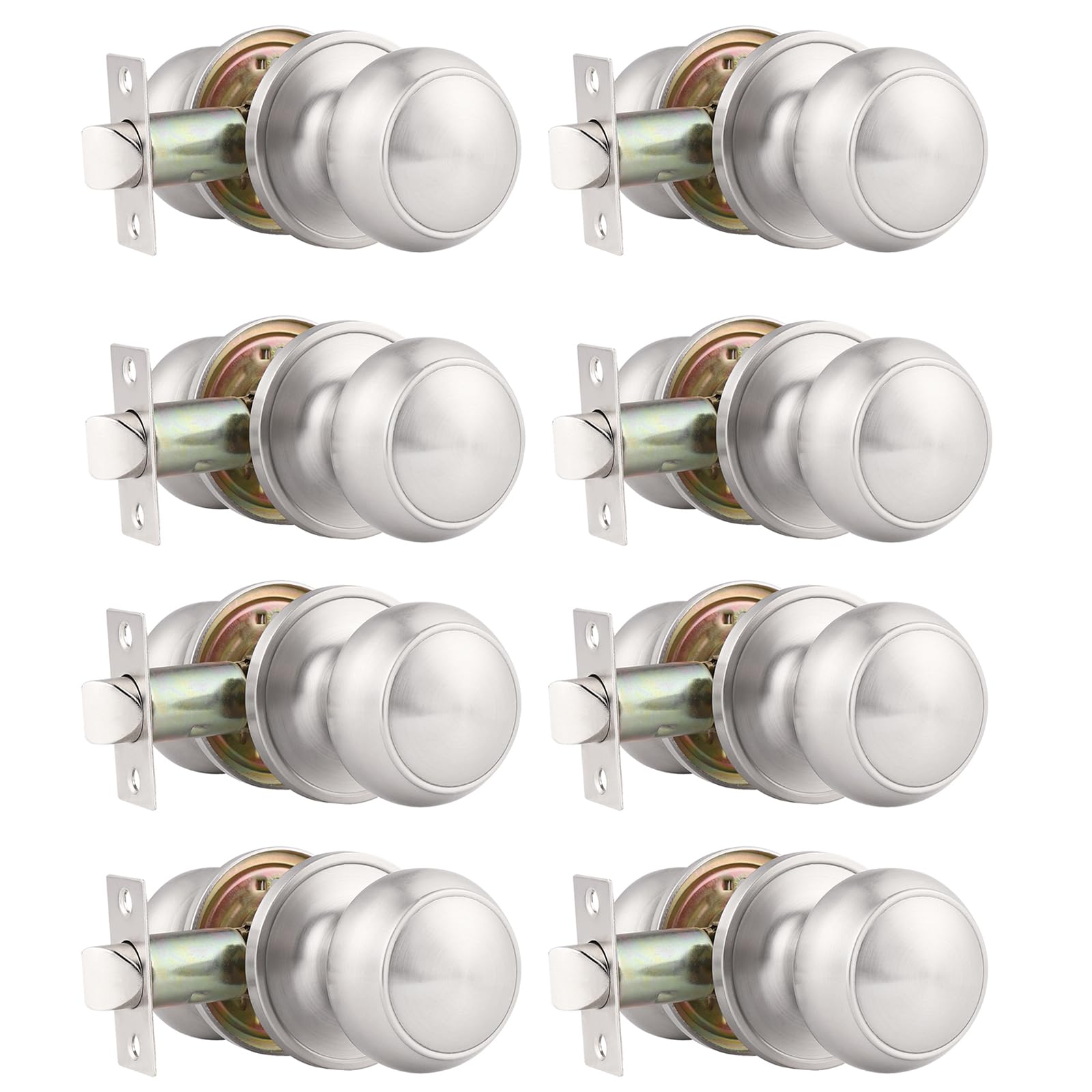 Probrico Black Passage Door Knobs - Keyless & Modern -17