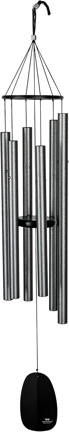 Woodstock Chimes Signature Collection, Bells of Paradise, Antique Silver 44", Decor Designs Wind Chimes for Outdoor, Patio, Home or Garden Décor (BPLAS)