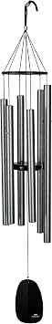 Woodstock Chimes Signature Collection, Bells of Paradise, Antique Silver 44", Decor Designs Wind Chimes for Outdoor, Patio, Home or Garden Decor BPLAS