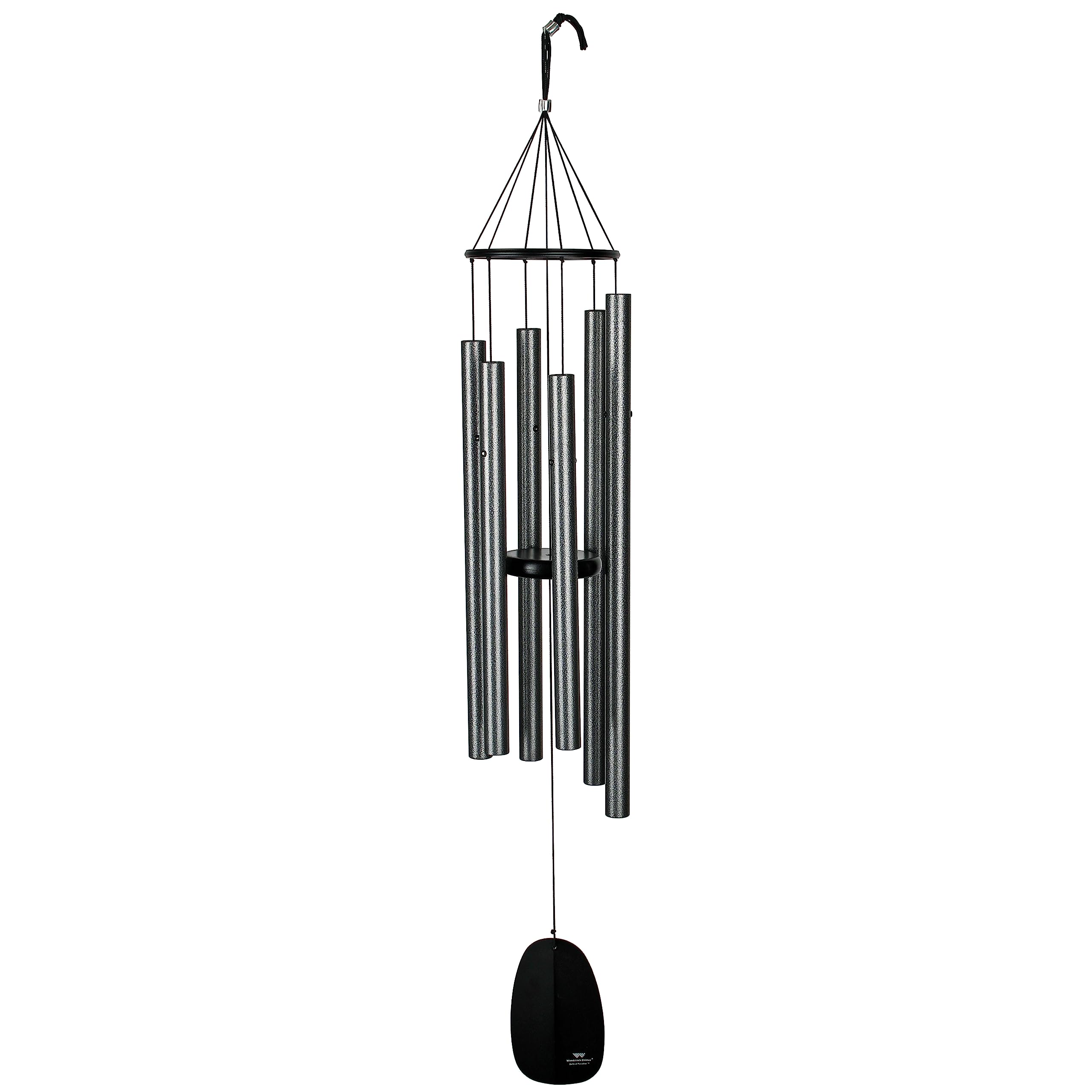 Woodstock Chimes Signature Collection, Bells of Paradies, Antik-Silber, 111,8 cm, Dekor-Designs, Windspiel für Outdoor, Terrasse, Haus oder Gartendekoration (BPLAS)