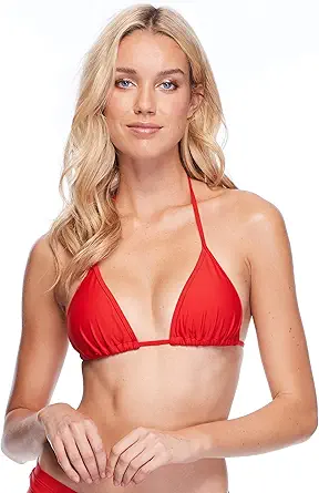 Body Glove Women's Smoothies DITA Solid Triangle Slider Bikini Top