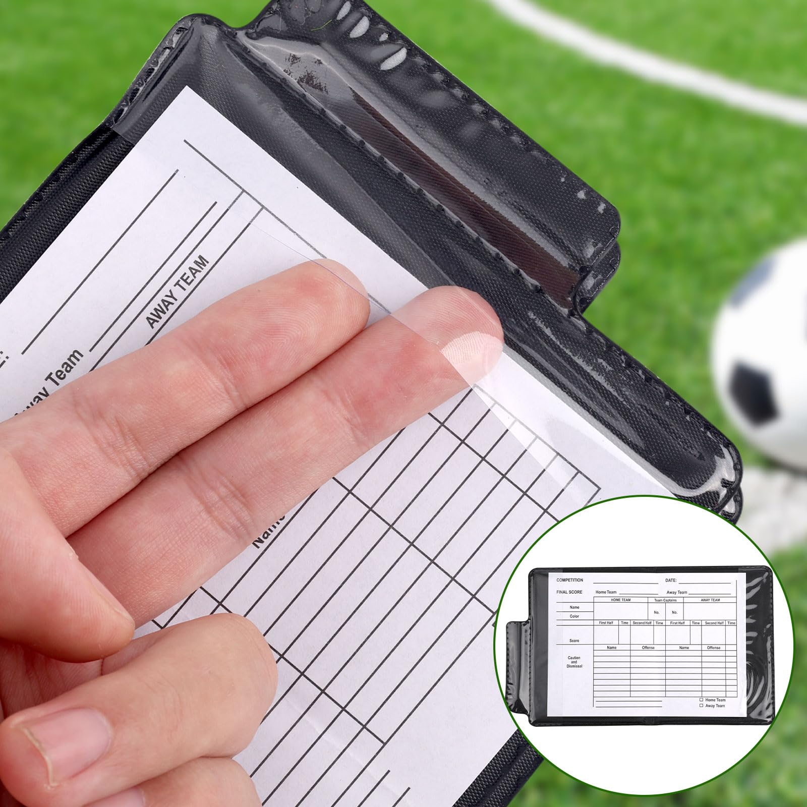 Gosknor Tarjetas Advertencia Rojas y Amarillas con Estuche Cuero para Voleibol Fútbol Béisbol Rugby Kit Entrenadores
