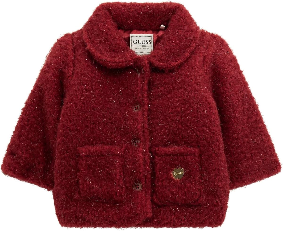 GUESS Baby Girls' Lurex Sherpa Padded Coat