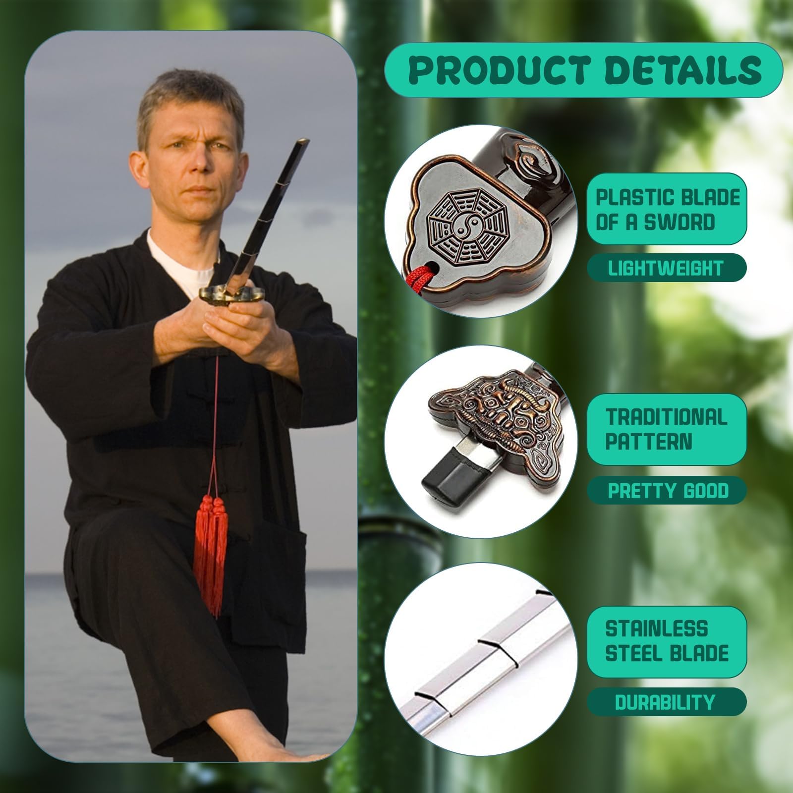 Toy Sword, Tainless Steel Dull Sword Toys, Retractable Swords, Cosplay Costume Accessory - Image 3