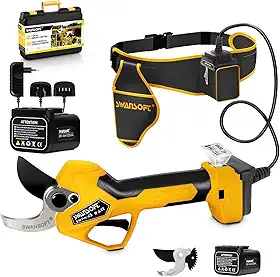 SWANSOFT 45mm Tesoura Poda Elétrica 25V Alicate Sem Fio Galho Profissional, tesoura de bateria com progressiva, para pomar e vinhedo PRU-45