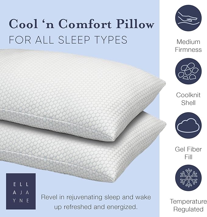 Set 2 Almohadas Fibra Siliconada Queen Refrescante miniatura 3