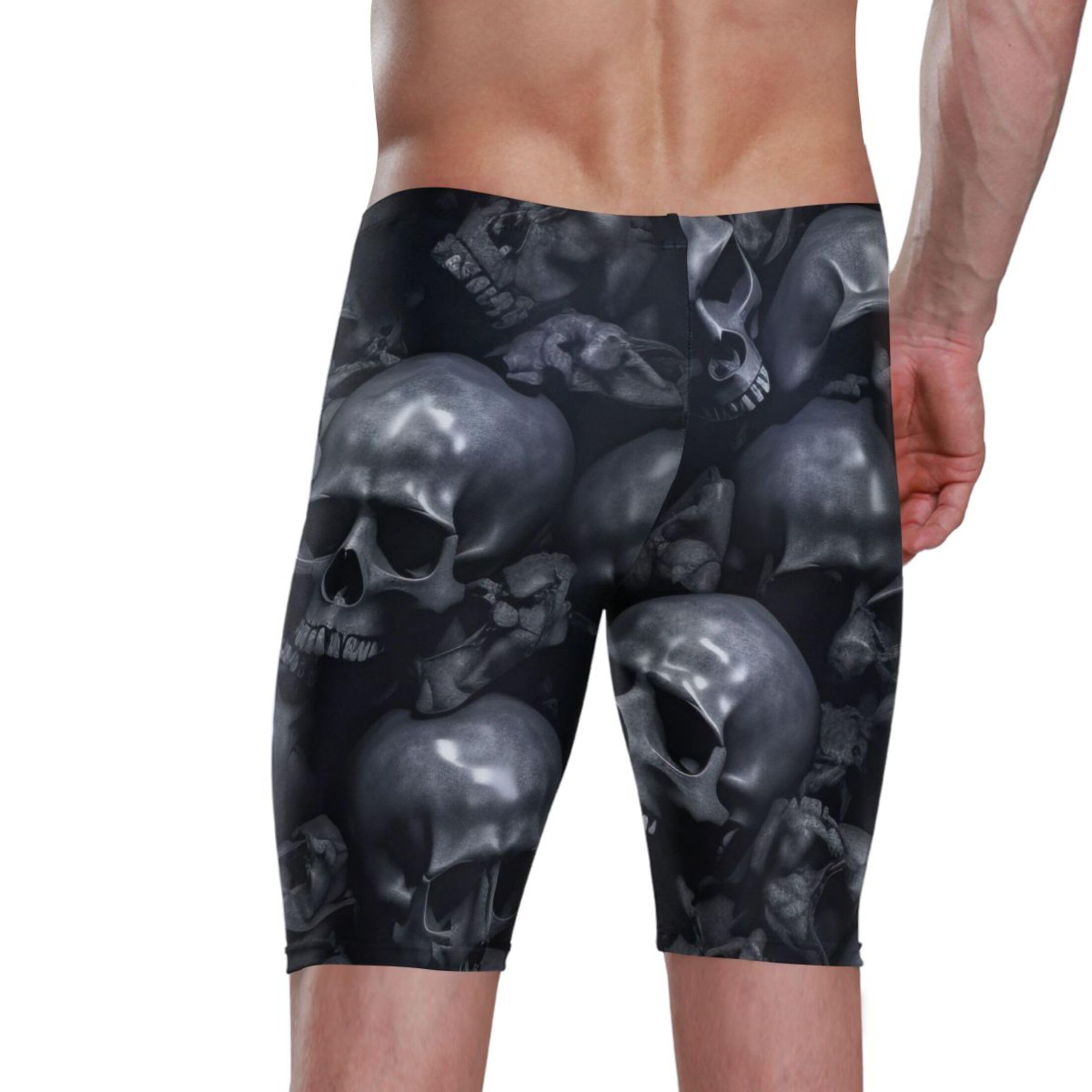 Sugar Skull Skeleton Gothic Swim Jammers Swimsuit for Men XXL B0400492