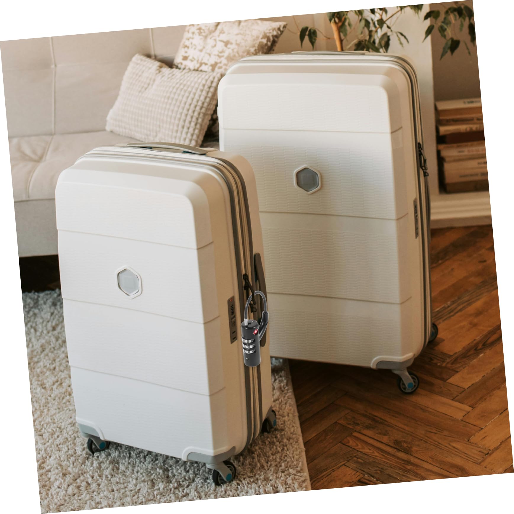 PartyKindom 3pezzi Serratura Combinazione Per Bagagli Tsa Con Cavo Sicurezza Per Valigie e Armadietti Facile Da Usare e Portatile Per Viaggi e Trasporti