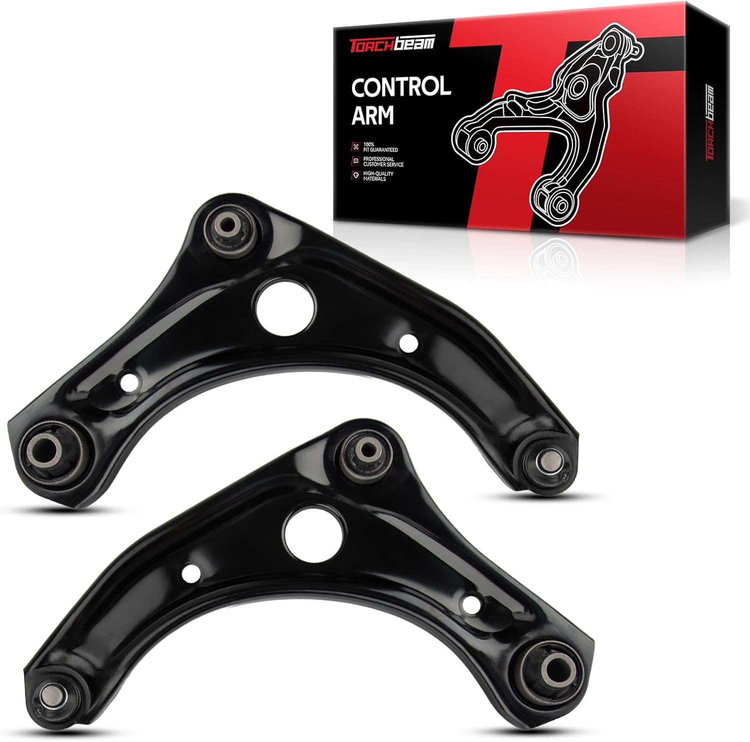 Torchbeam 2pcs Front Lower Control Arms, Front Suspension Kit Fit for Versa 2012-2019, Versa Note 2014-2019, Replace for K621576 K621577