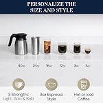 De'Longhi TrueBrew Machine à café à goutte, broyeur intégré, portion unique, 8 oz à 24 oz avec carafe de 40 oz, café chaud ou glacé, acier inoxydable, CAM51035M