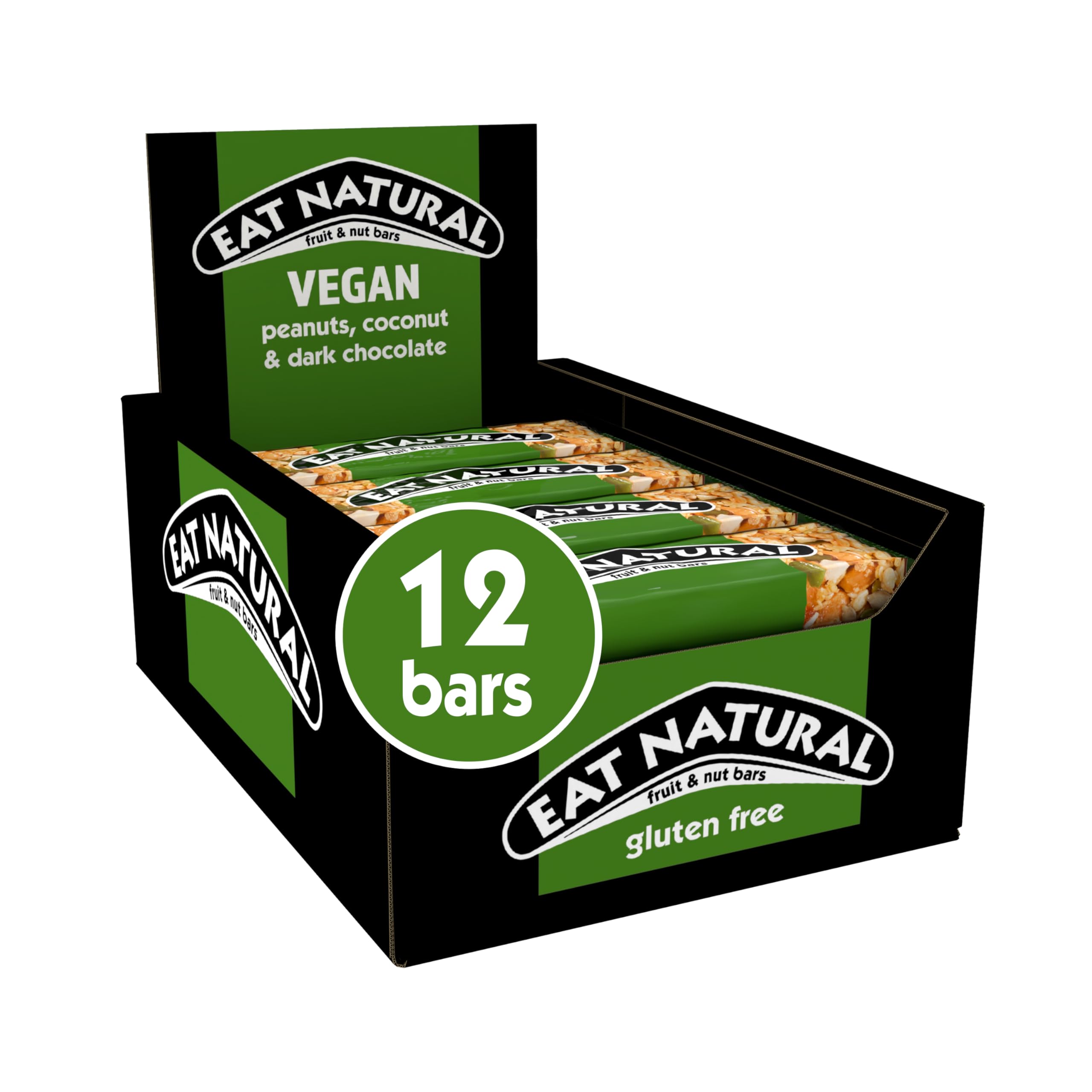 Eat Natural Nut Bars, Peanuts, Coconut, Dark Chocolate, Apricots, 12 x 40g