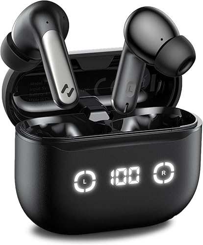 havit Auriculares inalámbricos con cancelación de ruido, auriculares Bluetooth 5.4 con 4 micrófonos ENC con cancelación de ruido, 40 horas de