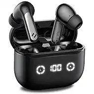 havit Wireless Earbuds with LED Display, Bluetooth 5.4 Headphones, 40H Playtime, in-Ear Earbuds with App Control for Music, Workout & Daily Use