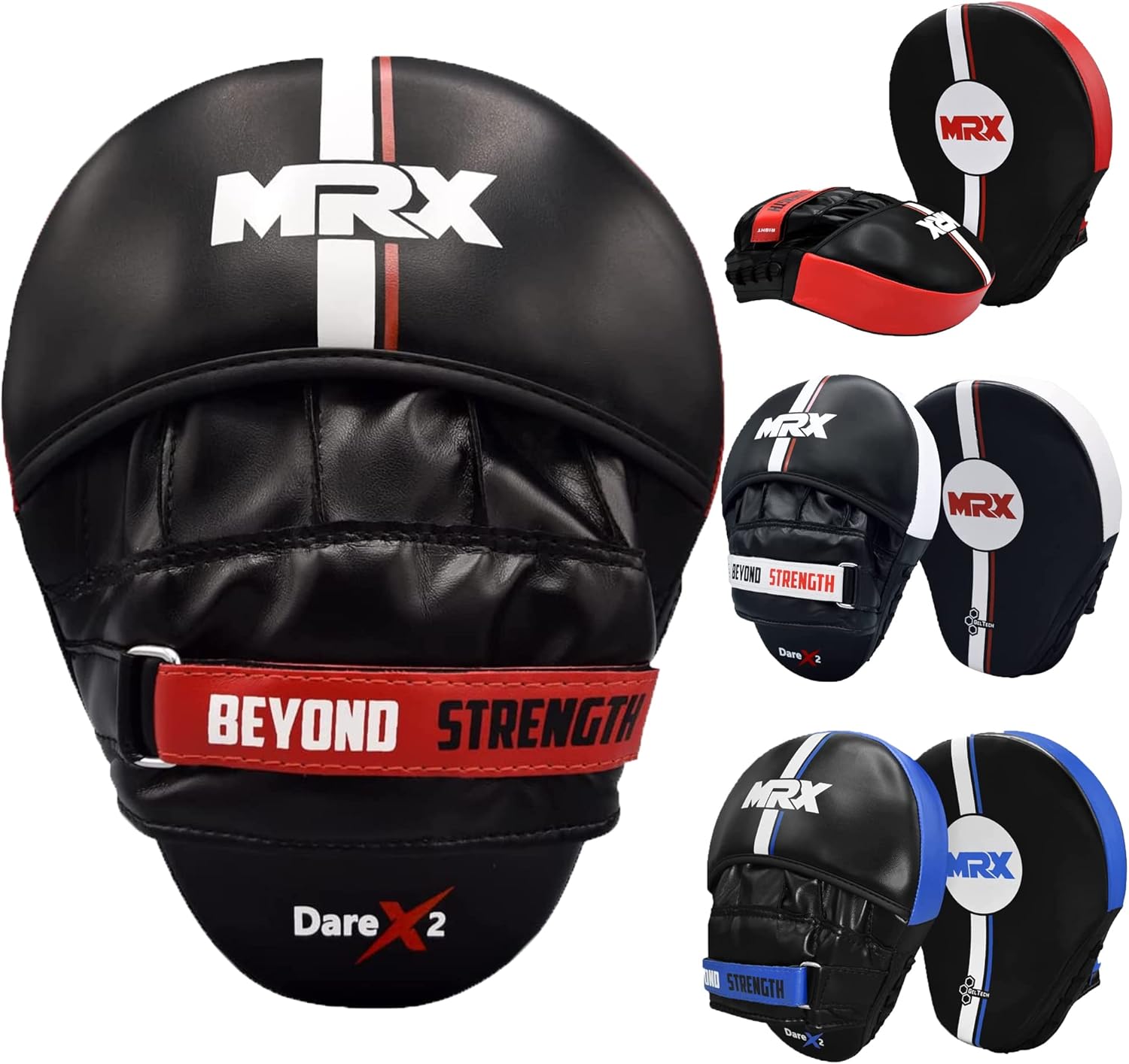 Boxing Pads Curved Boxing Mitts, Leather Adjustable MMA Muay Thai Kickboxing Martial Arts Punching Hand Target Strike Shield