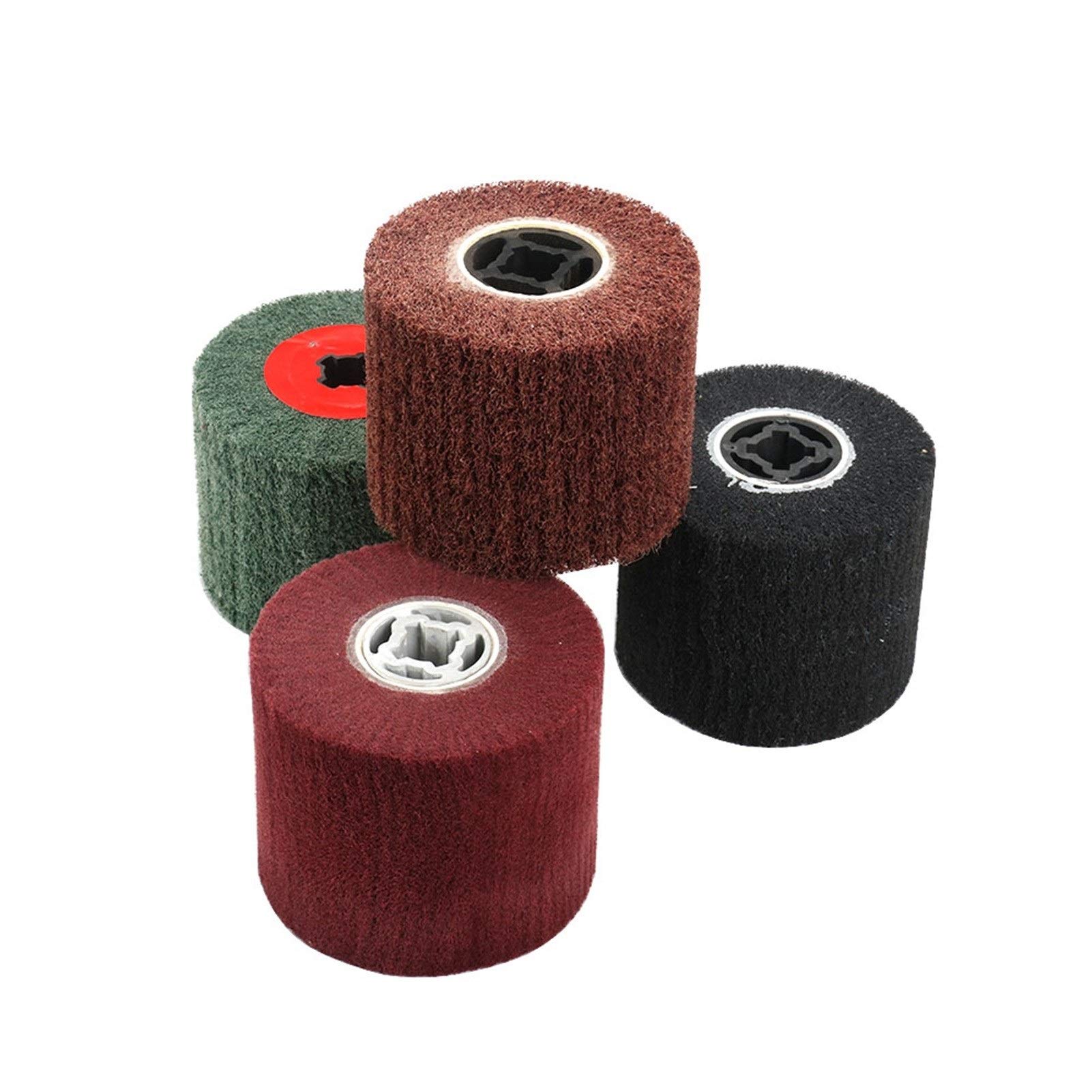 Koło klapowe 1Pc ciągnienie drutu tarcza polerska nylonowa podkładka zakwaszająca włóknina ścierna szczotka listkowa polerowanie bęben koła do obróbki metalu(120)