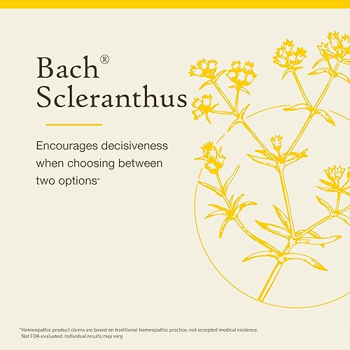 Miniatura 3 de Bach Remedios florales originales, Scleranthus – Be Decisive – Esencia natural de flores homeopáticas para el equilibrio emocional – Vegano, sin