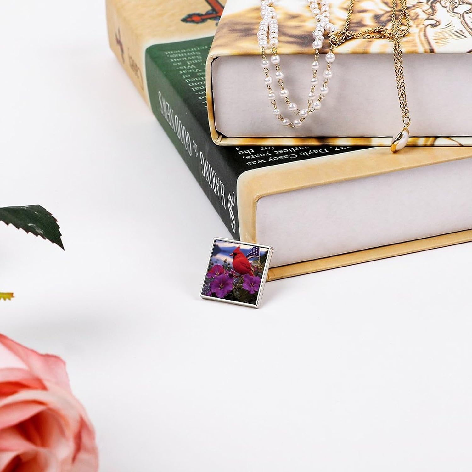 Purple Morning Glory Button Pin Classic Cute Heart Shape Brooch Exquisite Fashionable Badge Elegant Lapel Pin Personalized Pins Button for Clothing Backpack Hat Jackets Decorate image 4