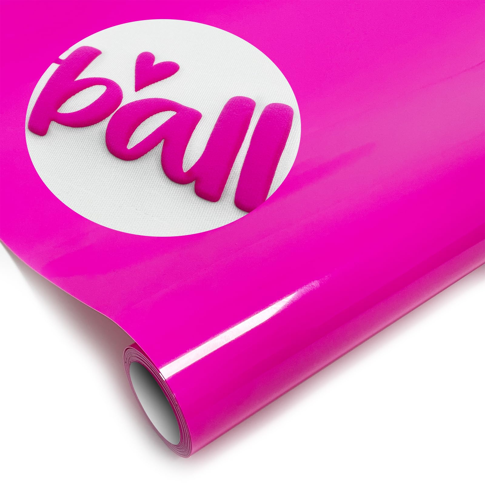 Puff Heat Transfer Vinyl (Hot Pink), 12in X 5ft Iron on for T-Shirt