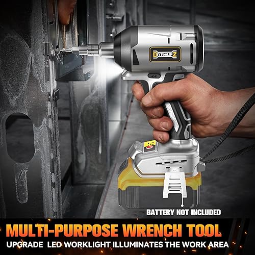 Miniatura 6 de Llave de impacto inalámbrica para batería Dewalt de 20 V, pistola de impacto de 12 pulgada de alto par 250 ft-lbs (330 N.m), herramienta de