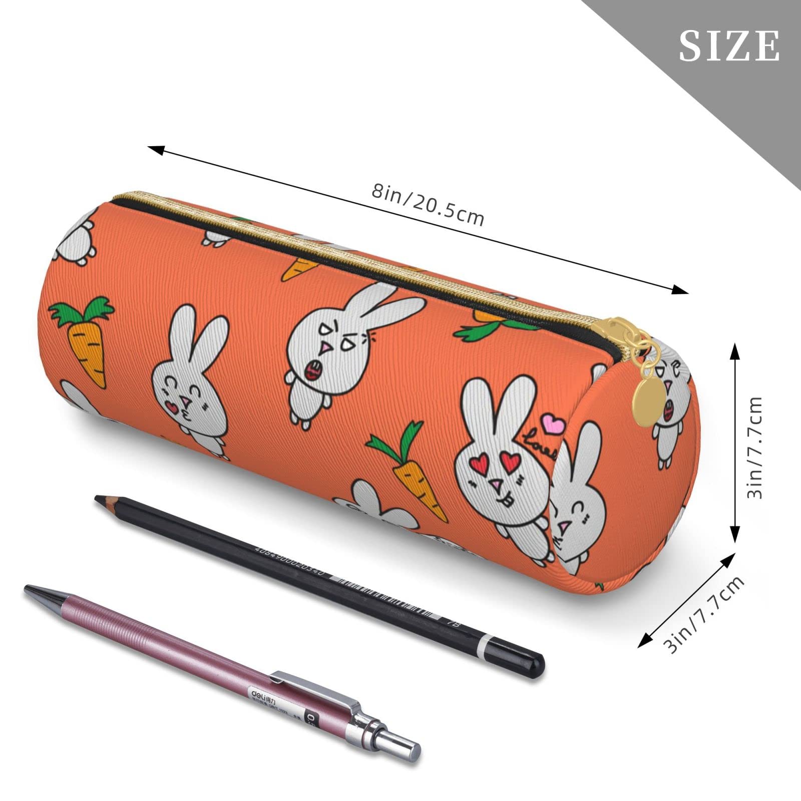 Amazon.co.jp: ペンケース ウサギ ニンジン かわいい 漫画 PUレザー