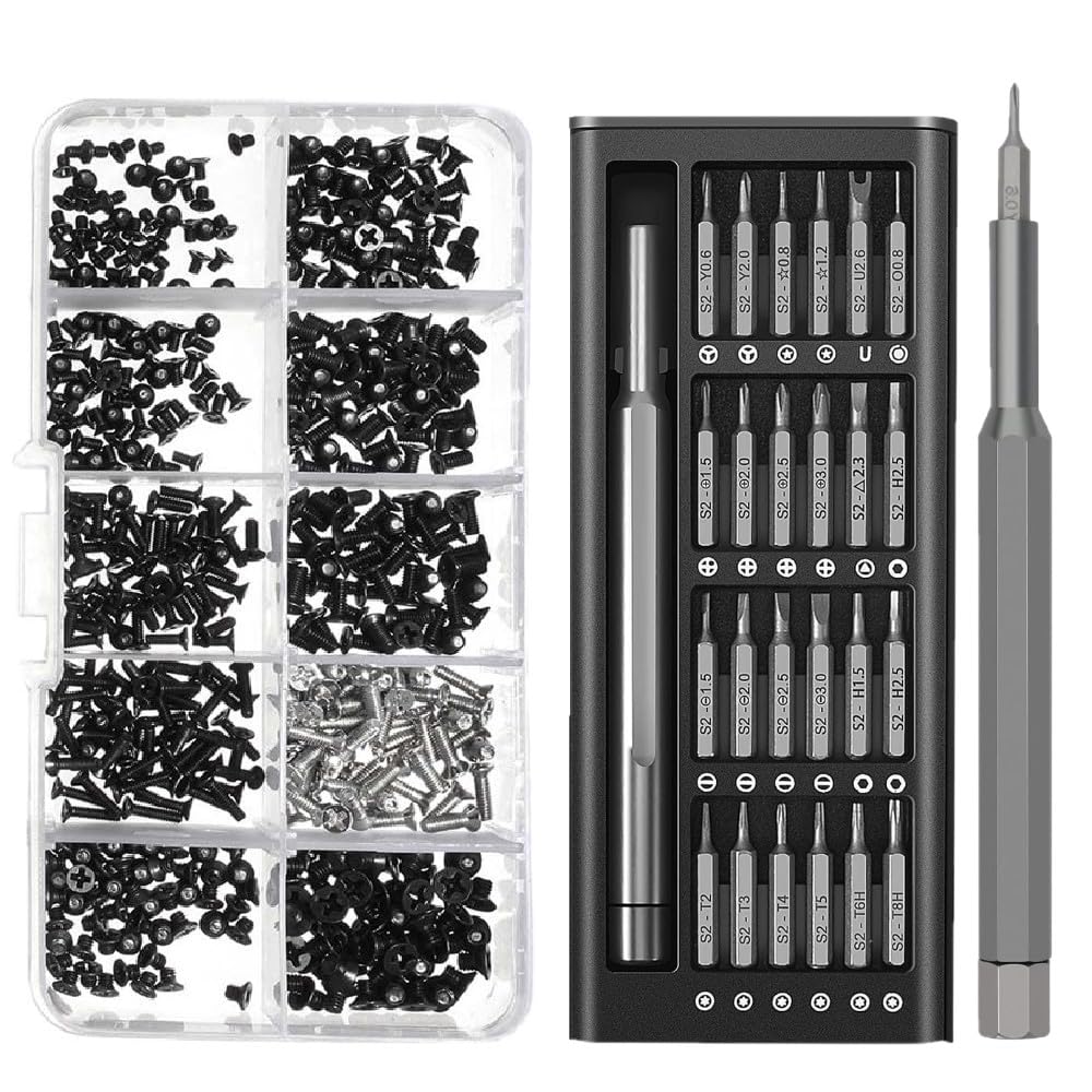 24 in 1 Laptop Screwdriver Set With 500 Pcs Laptop Notebook Computer Replacement Screws Kit | Electronics Repair Kit For Lenovo, Toshiba, Gateway, Samsung, HP, IBM, Dell, Sony, Acer, Asus, SSD-image-2