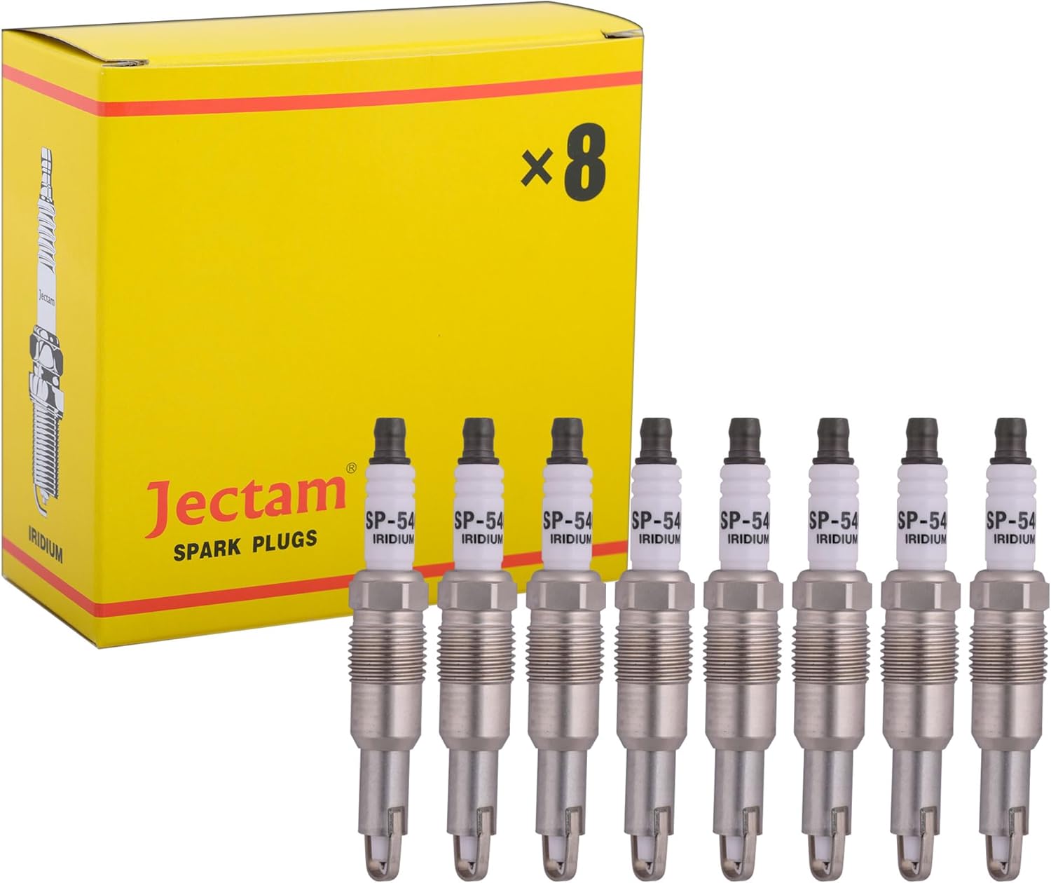 Automotive Replacement Iridium Spark Plugs SP546 8 Pack Compatible with 04-08 Ford 5.4L Expedition F-150 F-250 F-350 Super Duty Truck Navigator Mountaineer PZT14F PZT1F PZT2F PZT2FF4