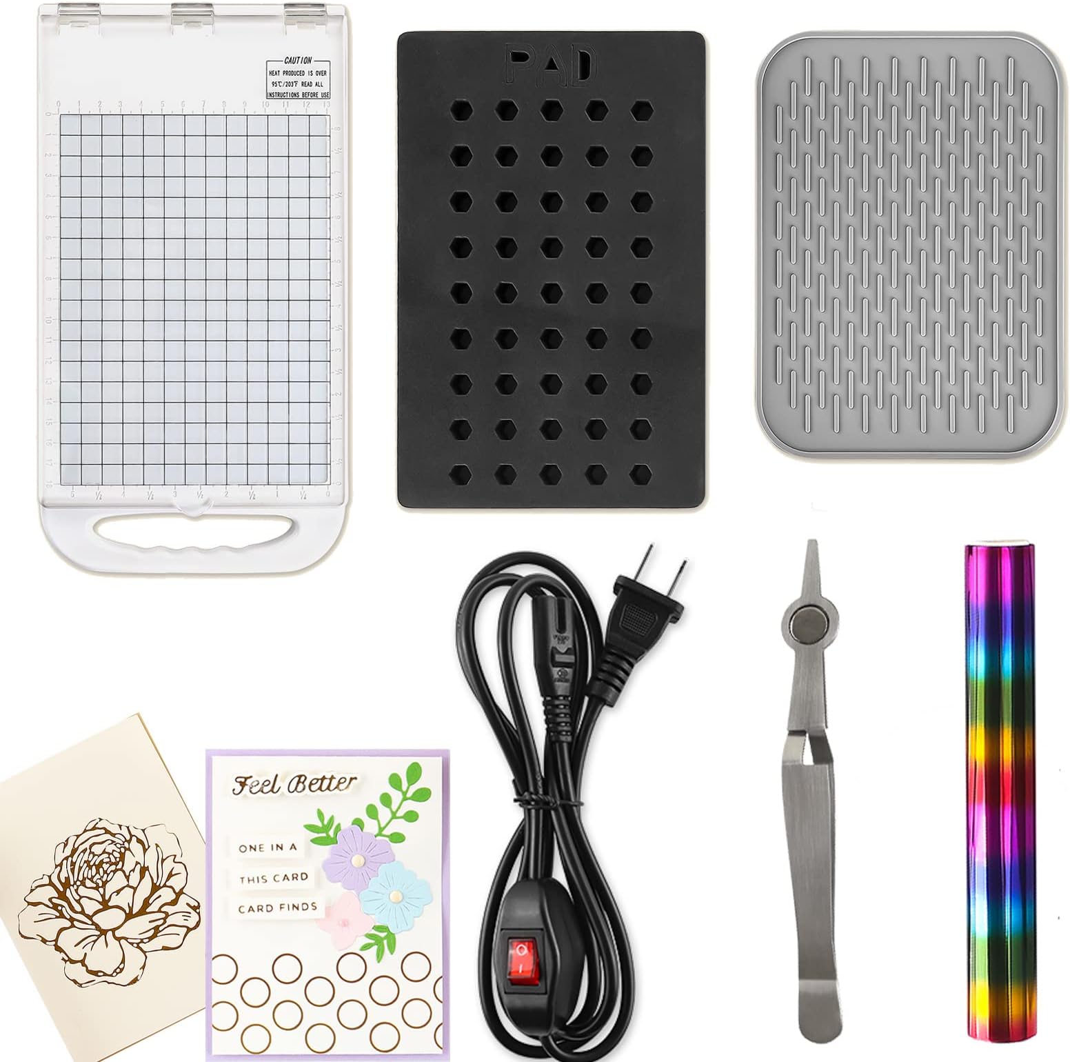 Hot Stamping Foil Machine Heated Foil System for Card Making Vinyl Film Transfer Hot Foil and Press Machine US Plug 110V Stamping Scrapbooking Tool Kits Heat Press Crafting Foiling Machine