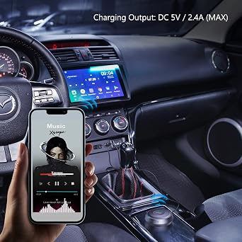 Smof Bluetooth Aux Car Adapter, BT5.2 Audio Receiver for Car/Home Stereo