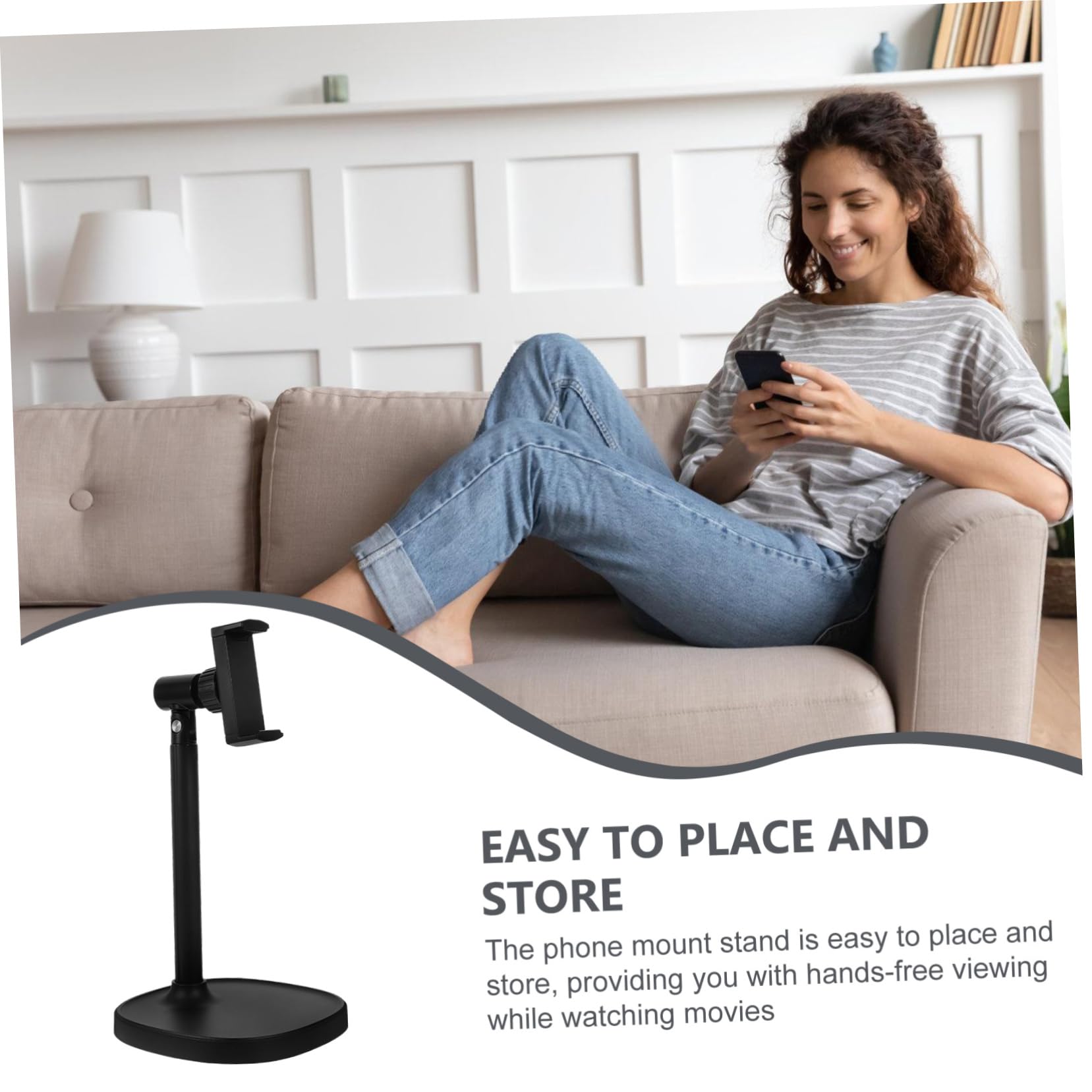 UPKOCH Supporto Telefonico Regolabile Per Scrivania Stabile e Pratico Per Visione Senza Mani Compatibile Con Smartphone e Tablet Design Versatile Per Casa e Ufficio