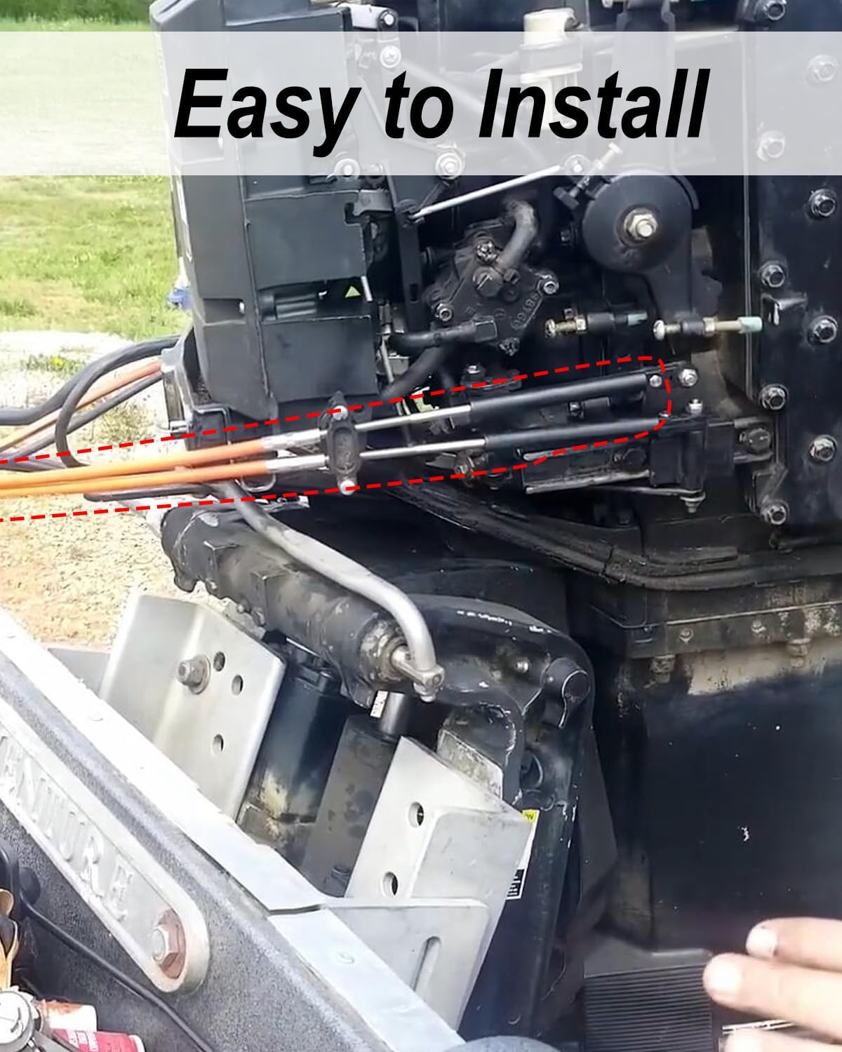 12FT Control Cable Replace CC17912 Fit for Mercury Mariner Engines, Boat Engine Control Cable