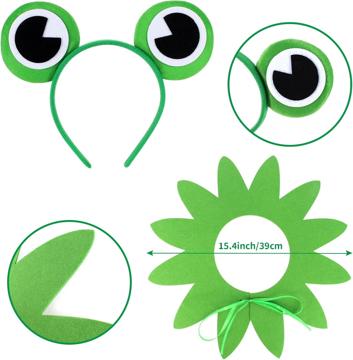 Yewong Women Frog Costume Tutu Set Headband Collar Gloves Tail Tights Animal Fancy Dress Kit for Halloween Cosplay Party