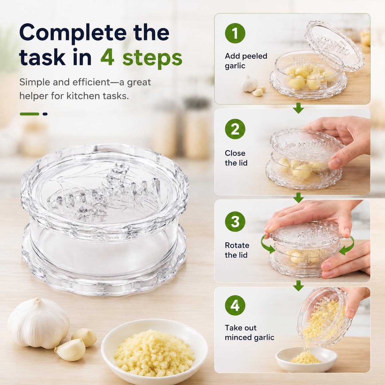 2pcs Clear Manual Garlic Twister And Ginger Mincer Tool,Multifunctional Garlic Masher,Afe, BPA-Free Material Garlic Crusher,Easy Clean Garlic Chopper For Garlic, Ginger, Herbs,Home Cooking