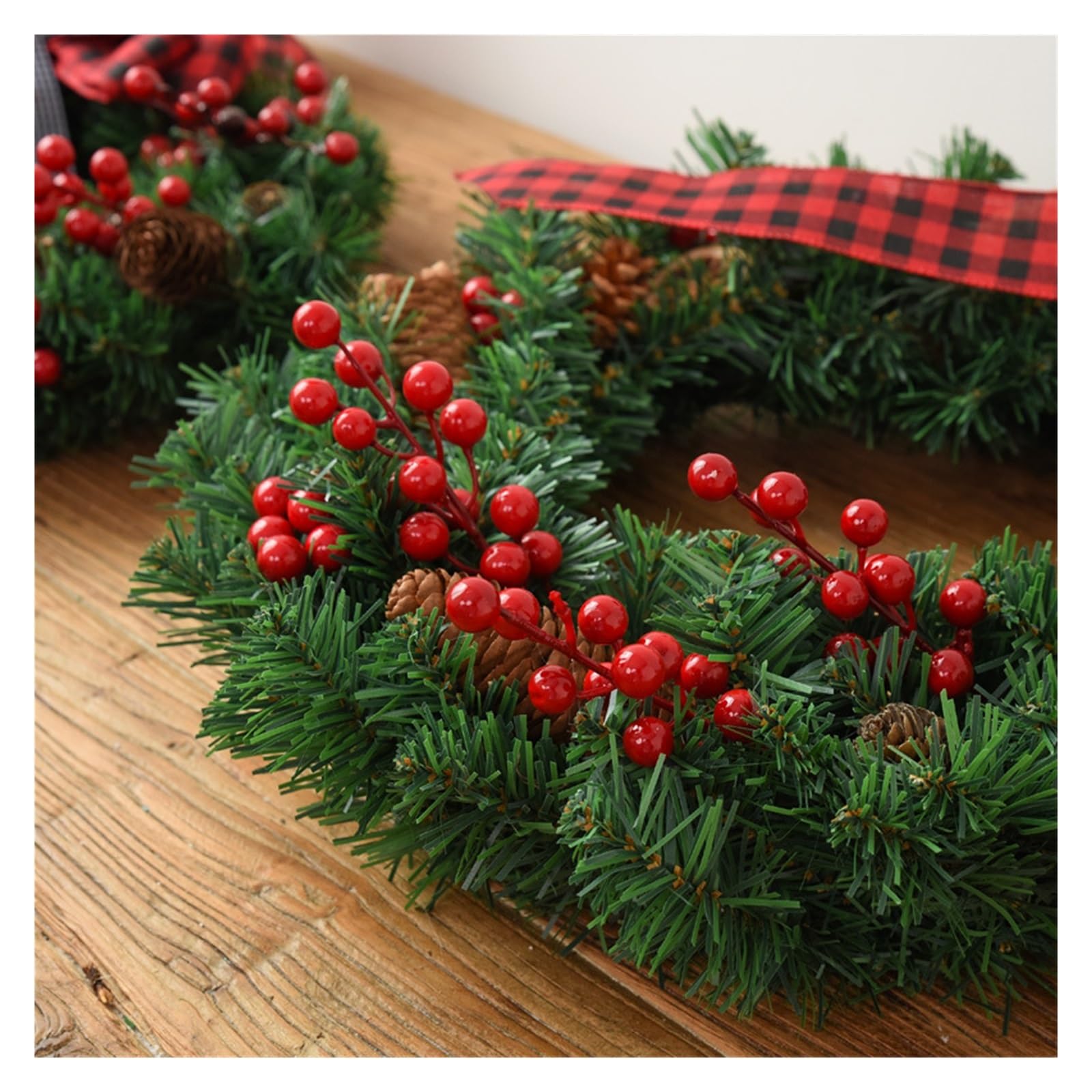Türkranz Kreativer Weihnachtstürkranz, künstliche Girlande for Hausfenster, Wanddekoration, festliches Partyzubehör