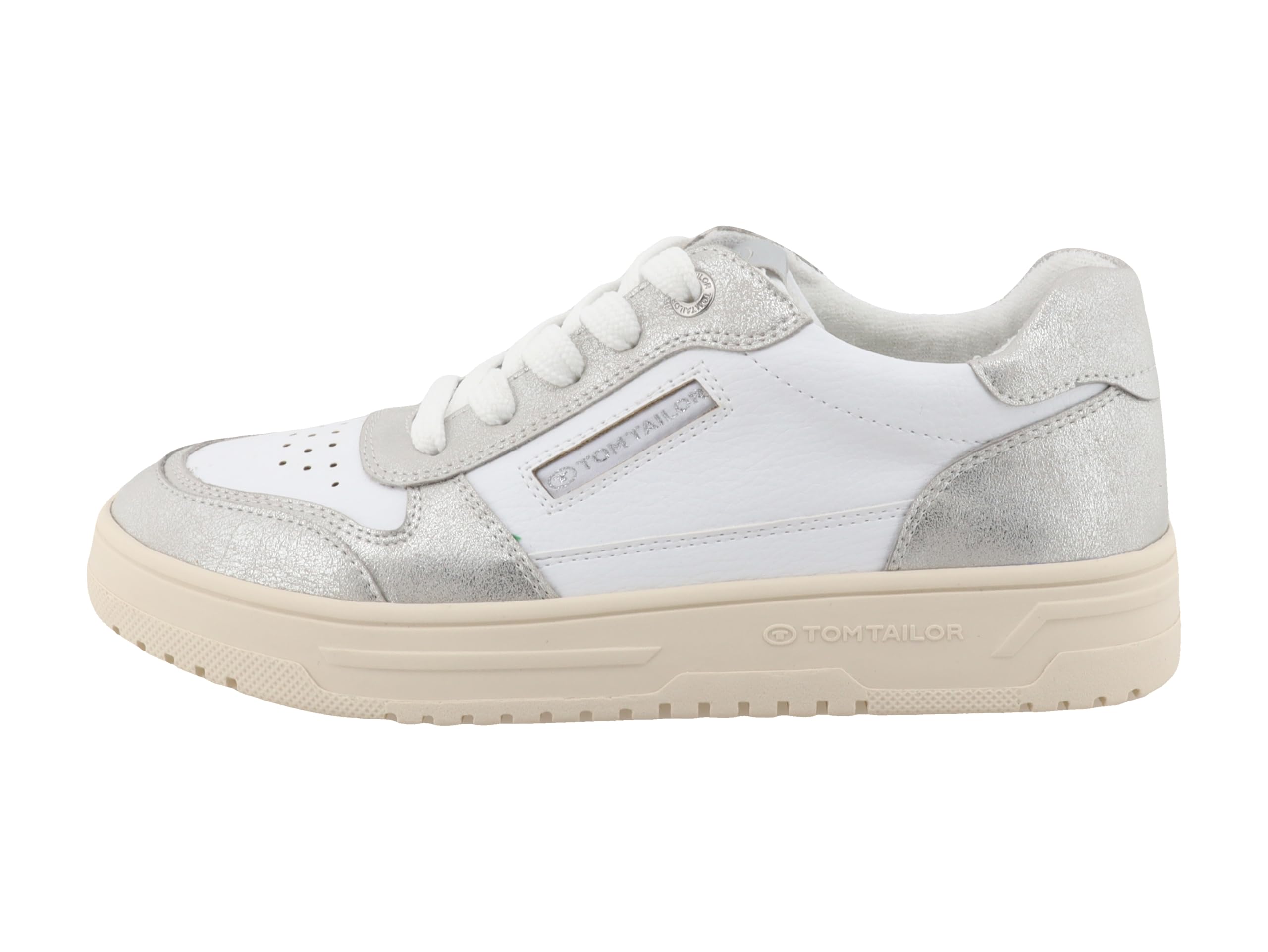 TOM TAILOR Women's 7490010018 Trainers, Silver-White, 41 EU, Silver White, 8.5 UK