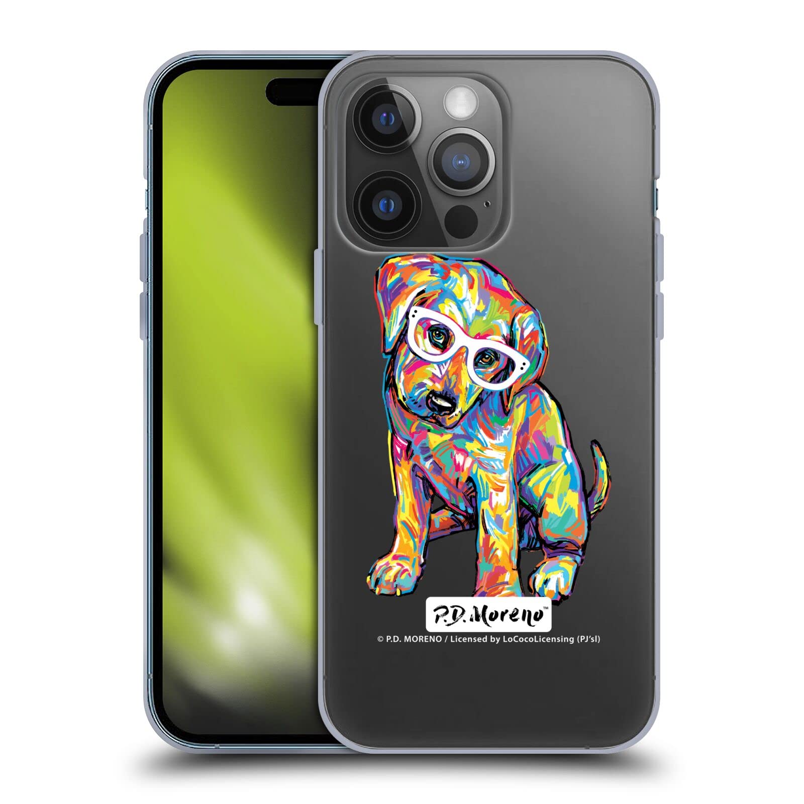 Head Case Designs Officially Licensed P.D. Moreno Yellow Labrador Dogs Soft Gel Case Compatible with Apple iPhone 14 Pro
