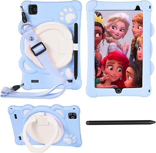 Tablet infantil de 8 pulgadas, tableta para niños pequeños con lápiz capacitivo, WiFi y Bluetooth, Android 10, pantalla IPS de 1280 x 800, 2G y 32G,