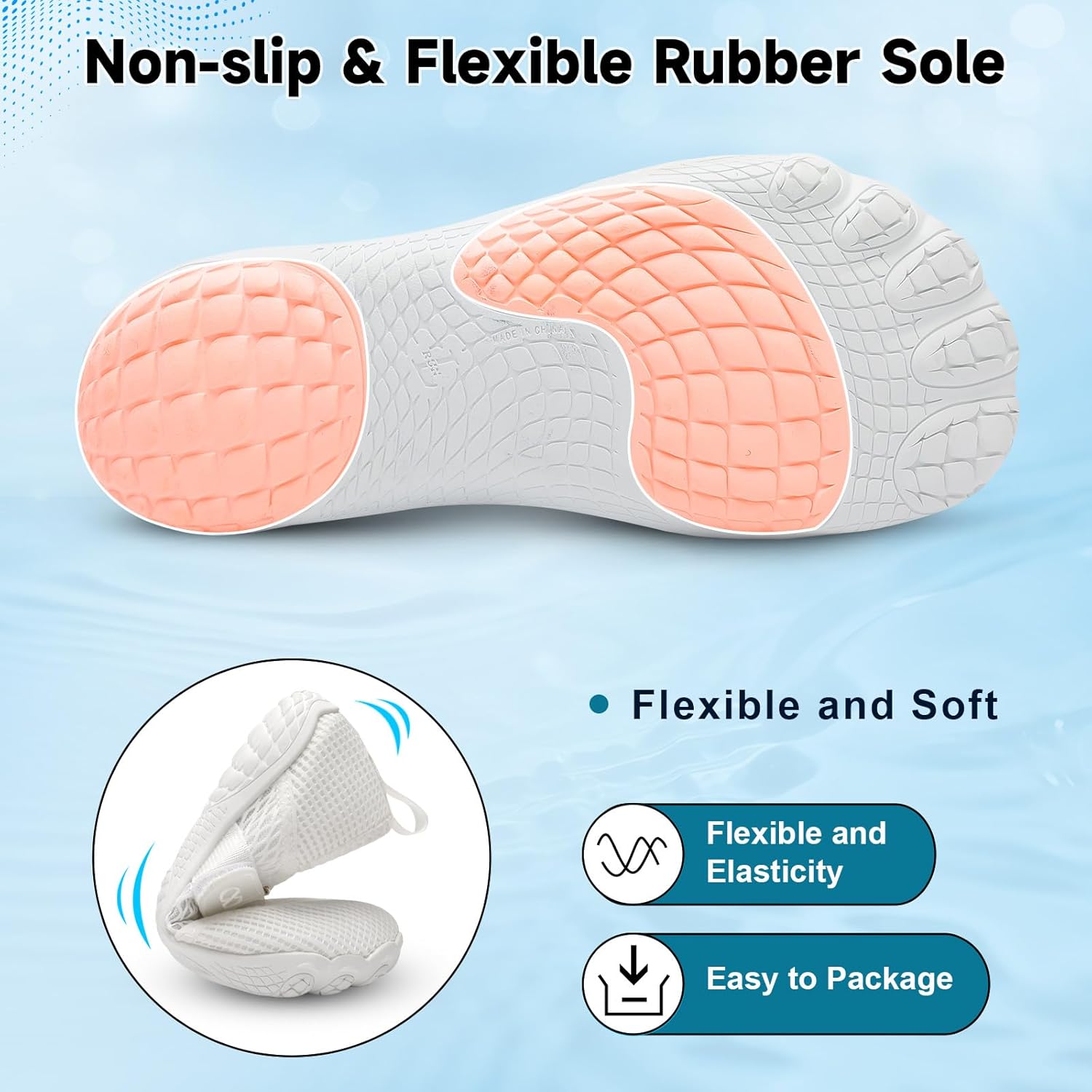 XIHALOOK Water Shoes for Women Wide Toe Minimalist Barefoot Quick-Dry for Beach Swim Pool Surf Yoga Womens Adjustable Walking Shoes
