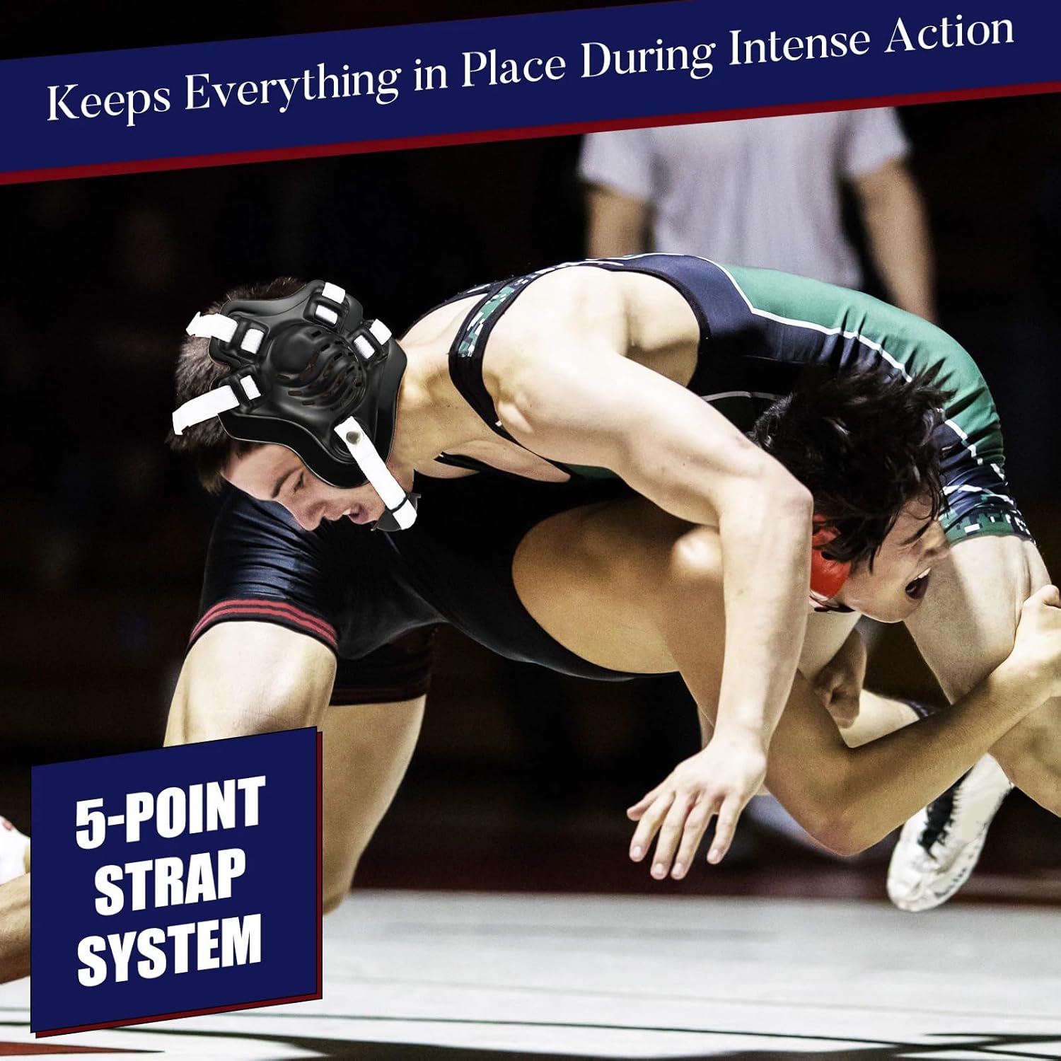 Wrestling Headgear Youth Kids Head Gear with MMA Cup Earguard for Men Youth Boxing MMA BJJ Jiu Jitsu - Image 5