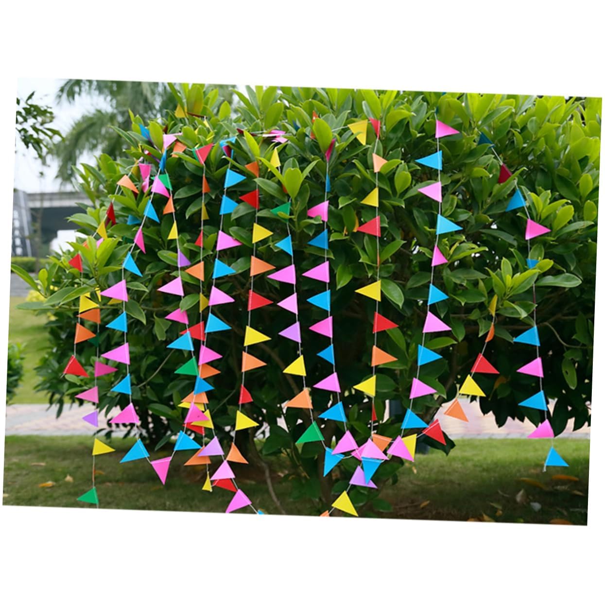 SHOWERORO Multicolor Banner Party Banners Birthday Garland Colorful Flag Banner Paper Banners