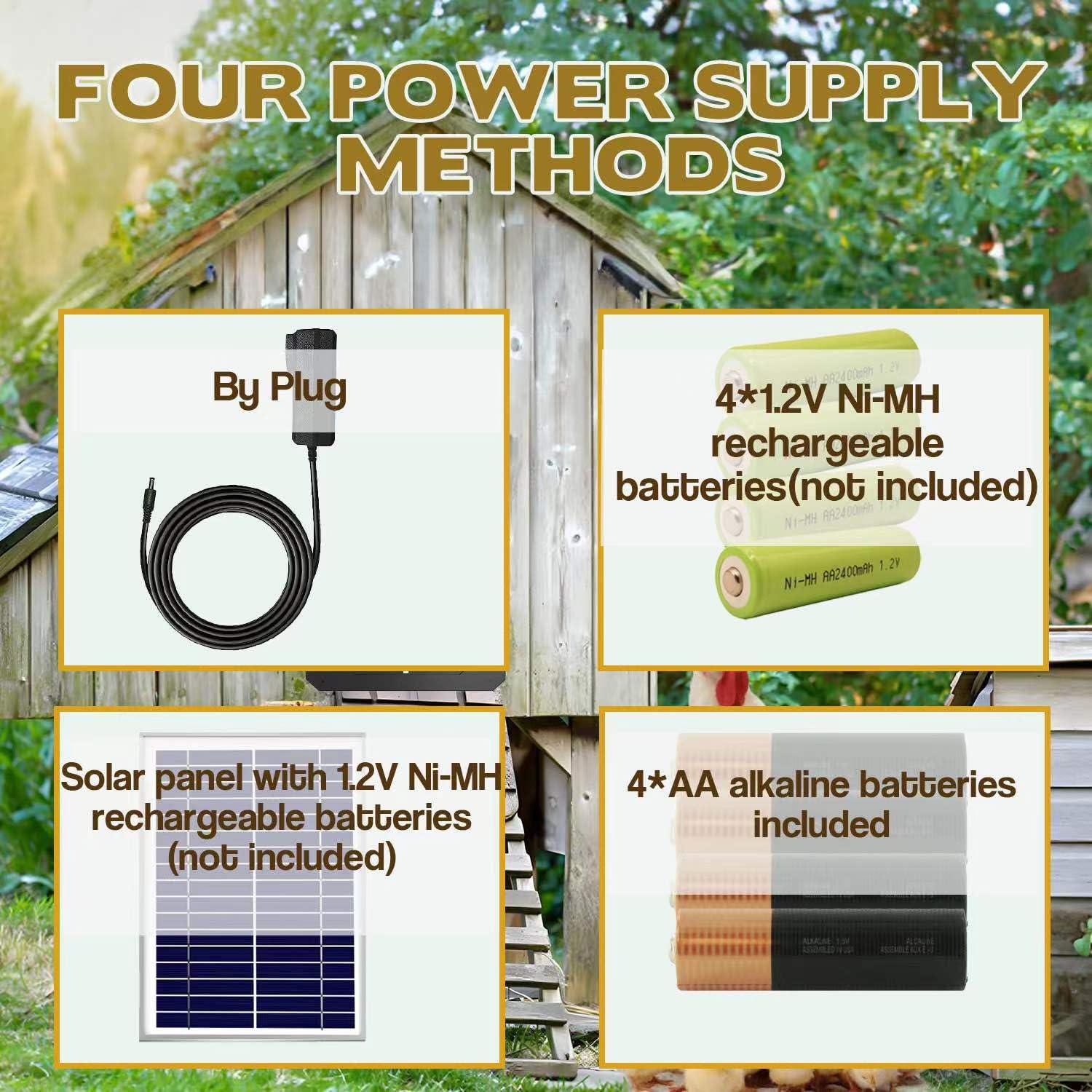 ANSIKE Automatic Chicken Coop Door APP Control Aluminum