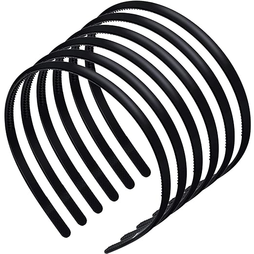 WILLBOND 6 Pieces Plastic Plain Headbands Teeth Comb