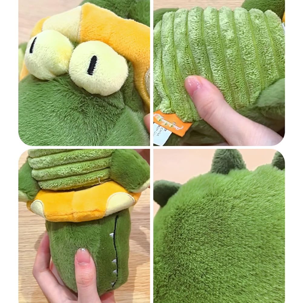The Dog - Calming Crocodile, Interactive Plush Dog Toy with Automatic Tail-Wagging to Keep Them Busy, Soft & Washable Sicher Kauspielzeug FüR Hunde Und Katzen (Fuchs,2PCS)