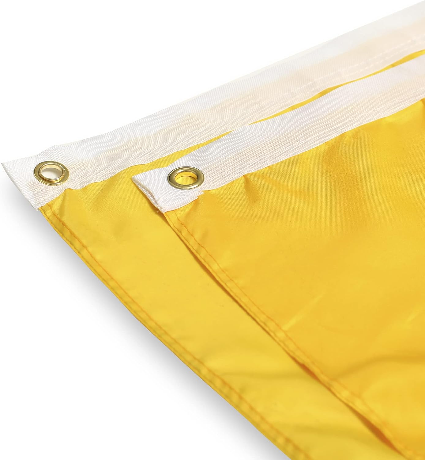 Yellow Pure Solid Colour Pleated Fan Flag Bunting 3 x 6 Ft Colour Pleated 2 Pcs Fan Flag Banner Indoor/Outdoor/Front Porch Decorations, Colour Half Fan Flag Patriotic Holiday Decorations.